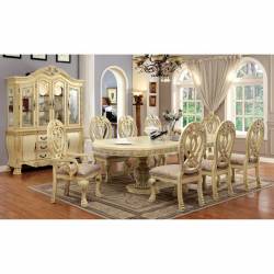 Wyndmere 7 Pc Set (Dining Table + 2 Arm Chairs + 4 Side Chairs White)